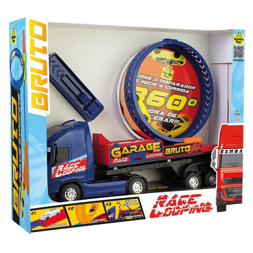 Pista Caminhão Garage Racing Looping Samba Toys