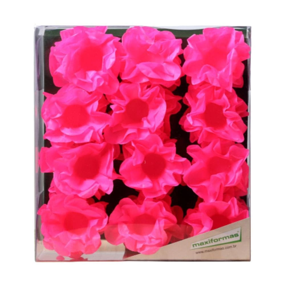 Forminha Happy Papel Seda Neon Rosa