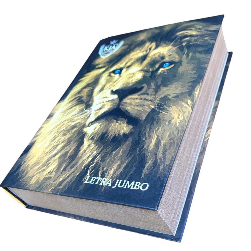 Bíblia King James Atualizada Letra Jumbo Capa Dura Leão