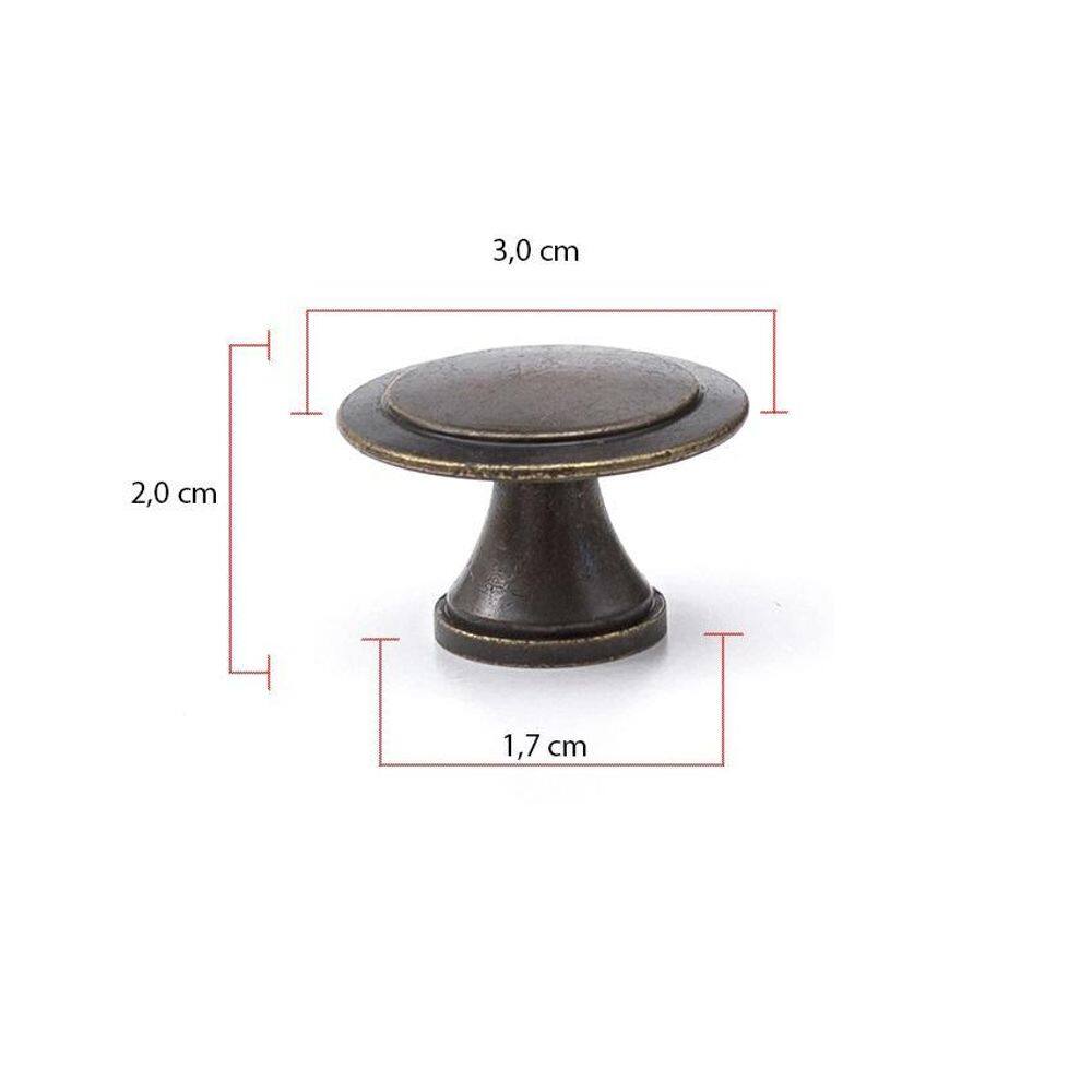 Puxador Redondo Flor Em Metal Móveis Kit 8 Unidade Puxador