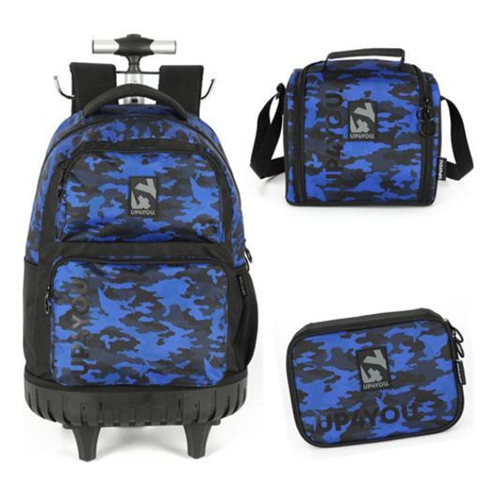 Kit Mochila De Carrinho Camuflada Militar  Up4You