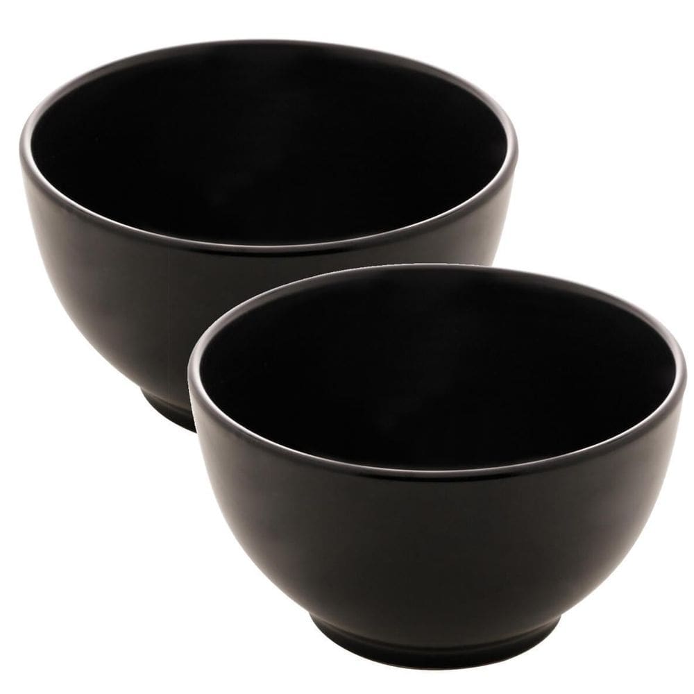 Bowl Tigela Preto Fosco Cronus 600Ml Kit Com 2 Peças