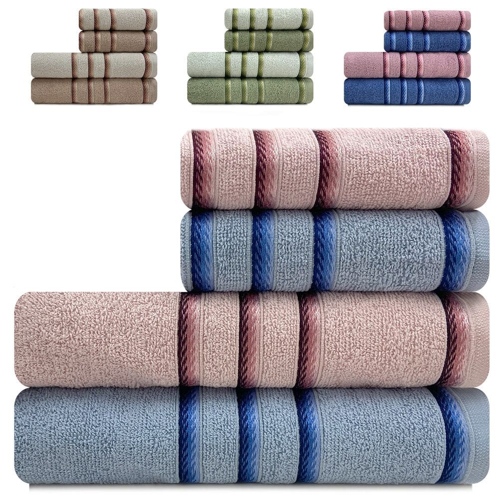 Jogo de Toalhas 4 Peças Banho e Rosto 100% Algodão Appel Classic