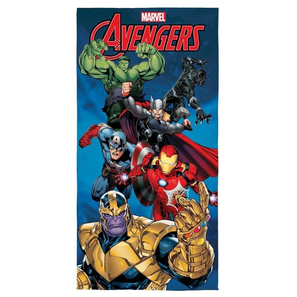 Toalha Aveludada Banho/Piscina Transfer Avengers 70X140M