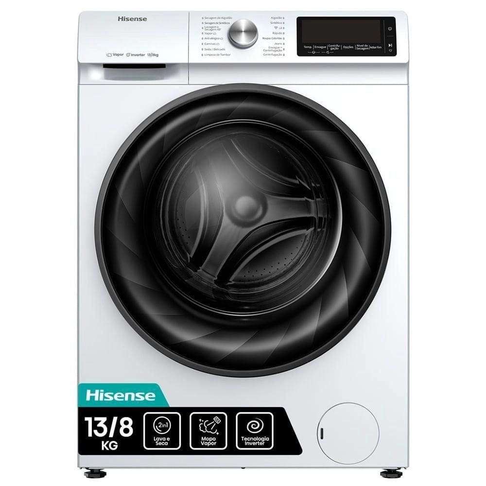 Lava e Seca Hisense WD5Q13 Motor Inverter Função Steam Wi-fi