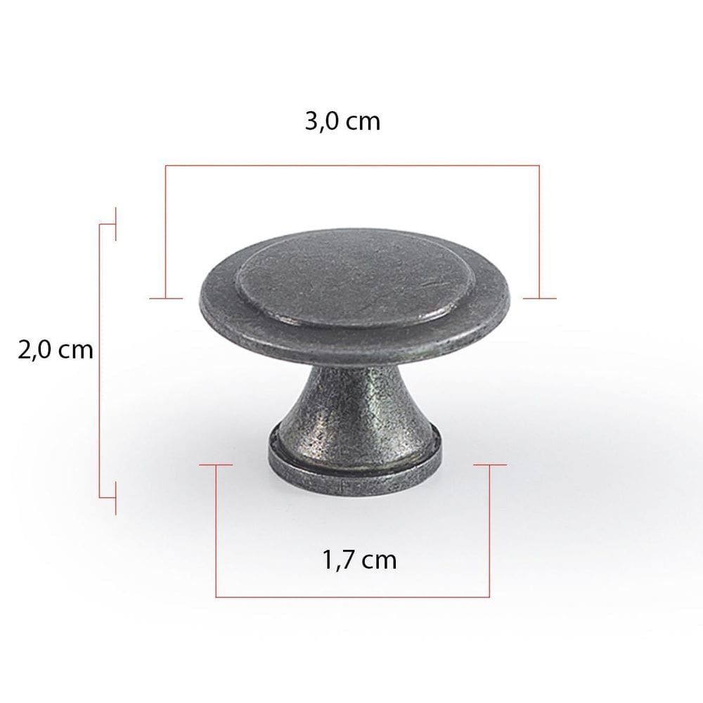 Puxador Redondo Flor Em Metal Móveis Kit 8 Unidade Puxador