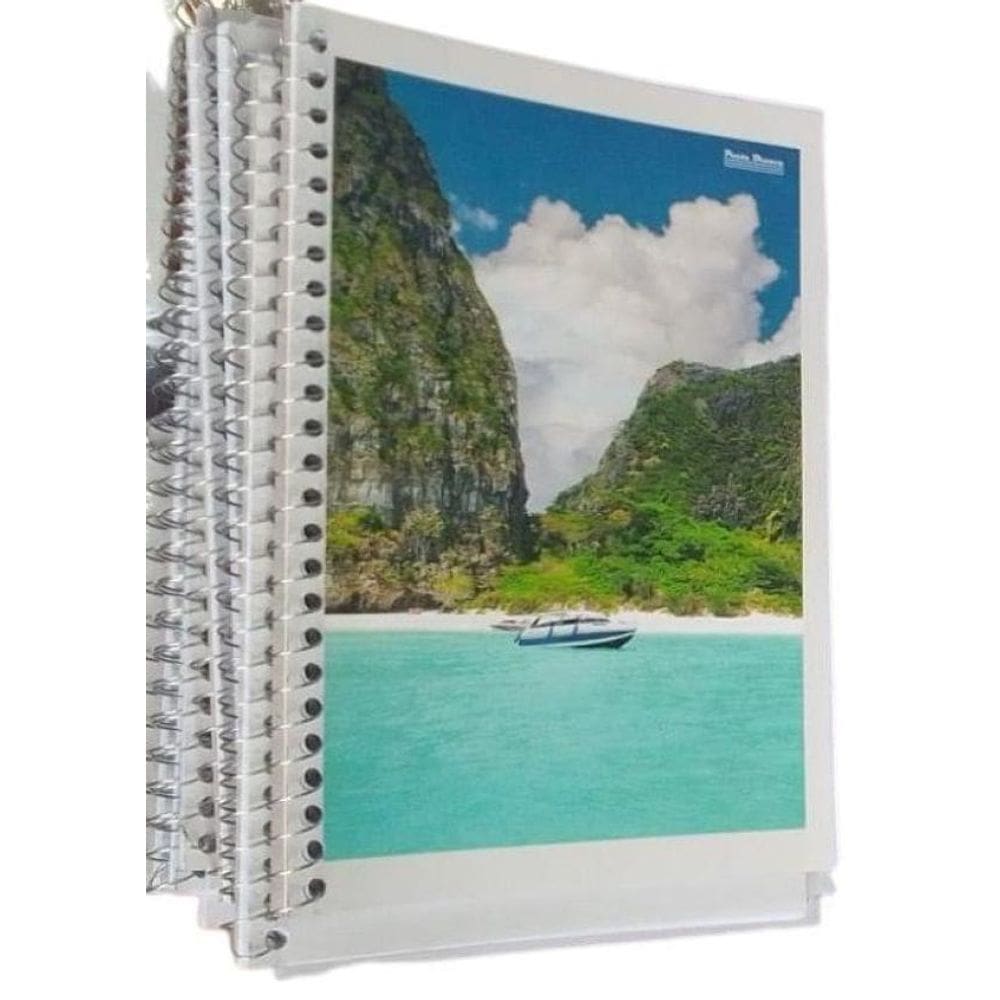 Caderneta Espiral Capa Dura 1/8 Com 80 Folhas Kit 5Un