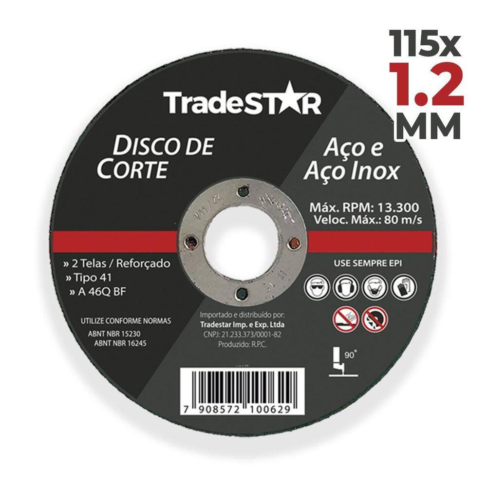 Disco De Corte Metal 4.1/2 115X1,2 Mm