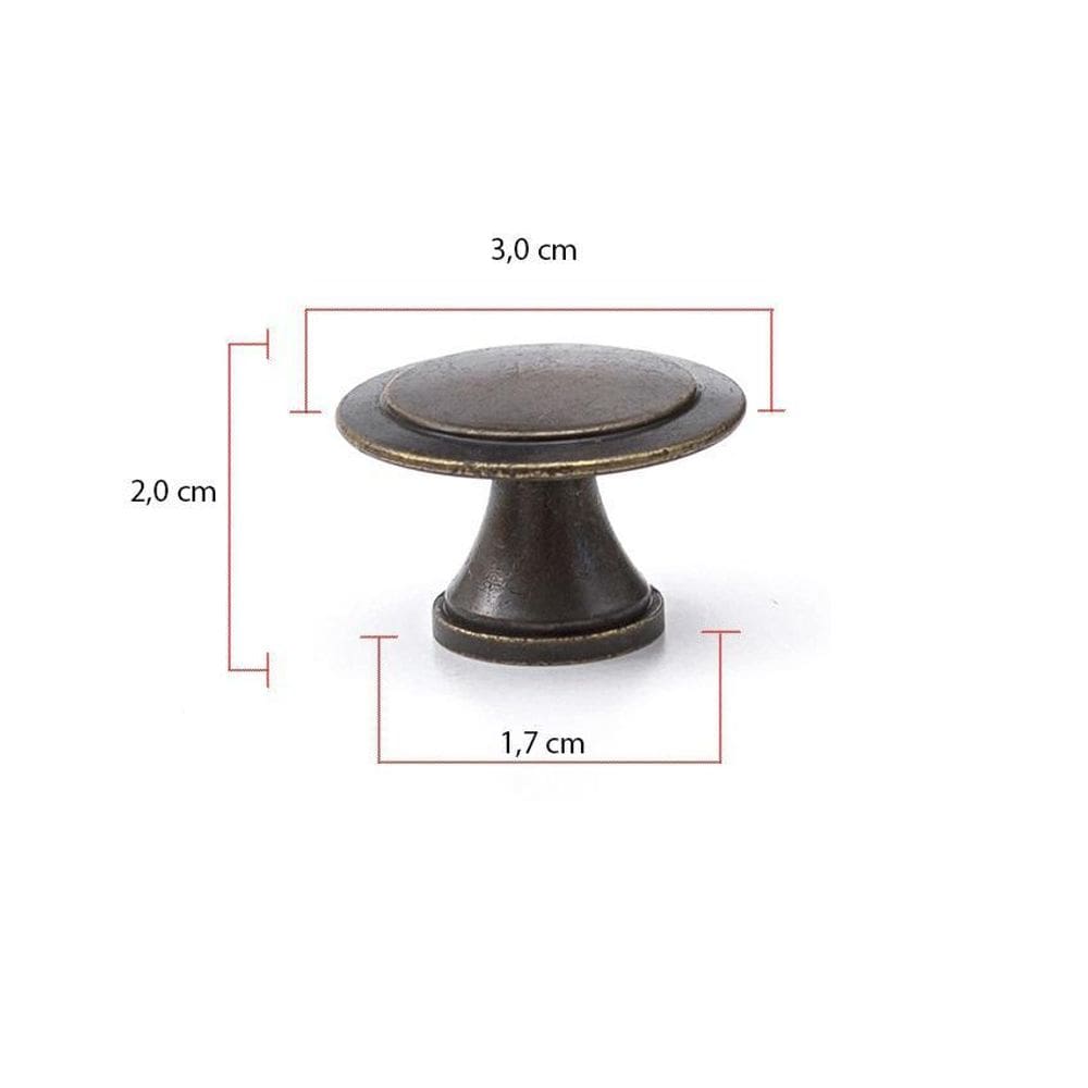 Puxador Redondo Flor Em Metal Móveis Kit 8 Unidade Puxador