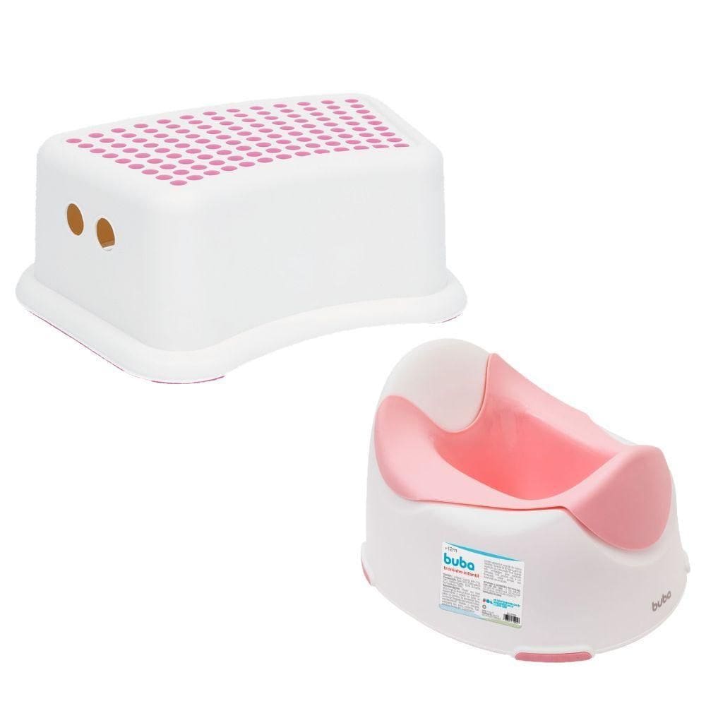 Kit Troninho E Degrau Infantil Sanitário Pinico Privadinha