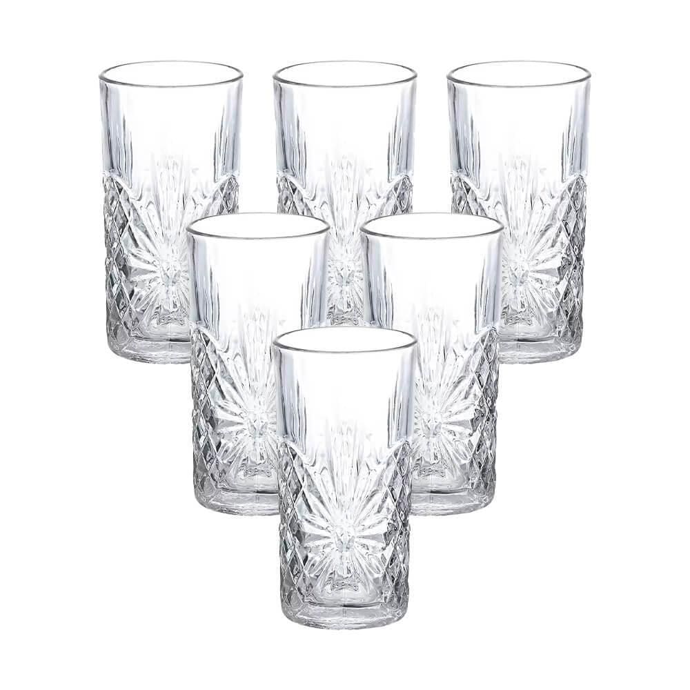 Jogo Copos Vidro 340Ml 6 Peças Rozana - Casambiente Copo133