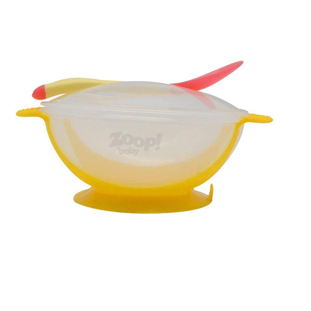 Kit Bowl Com Tampa E Talher Rosa - Zoop Baby