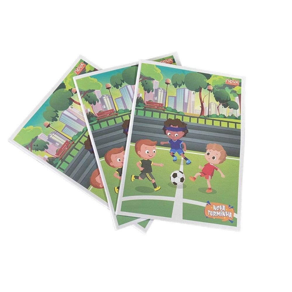 Caderno Grande Infantil Brochura Flexível 80 Folhas Kit15Un