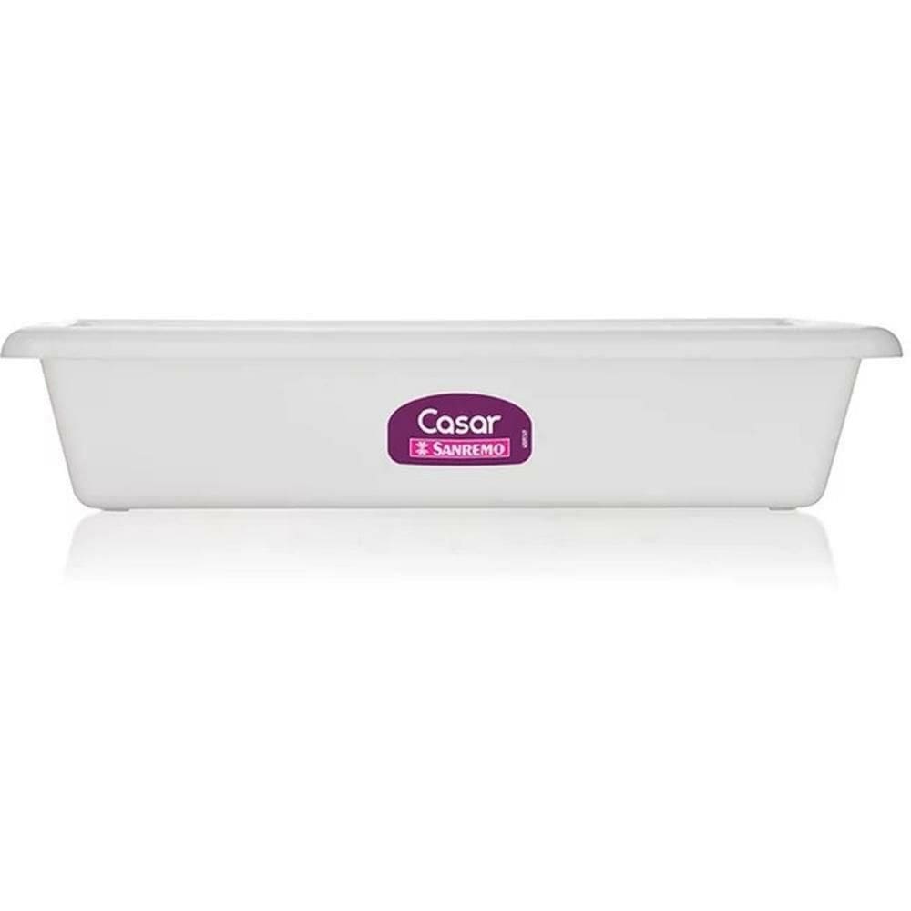 Bandeja Plástica Alimentos M 44 Cm Branca - Sanremo