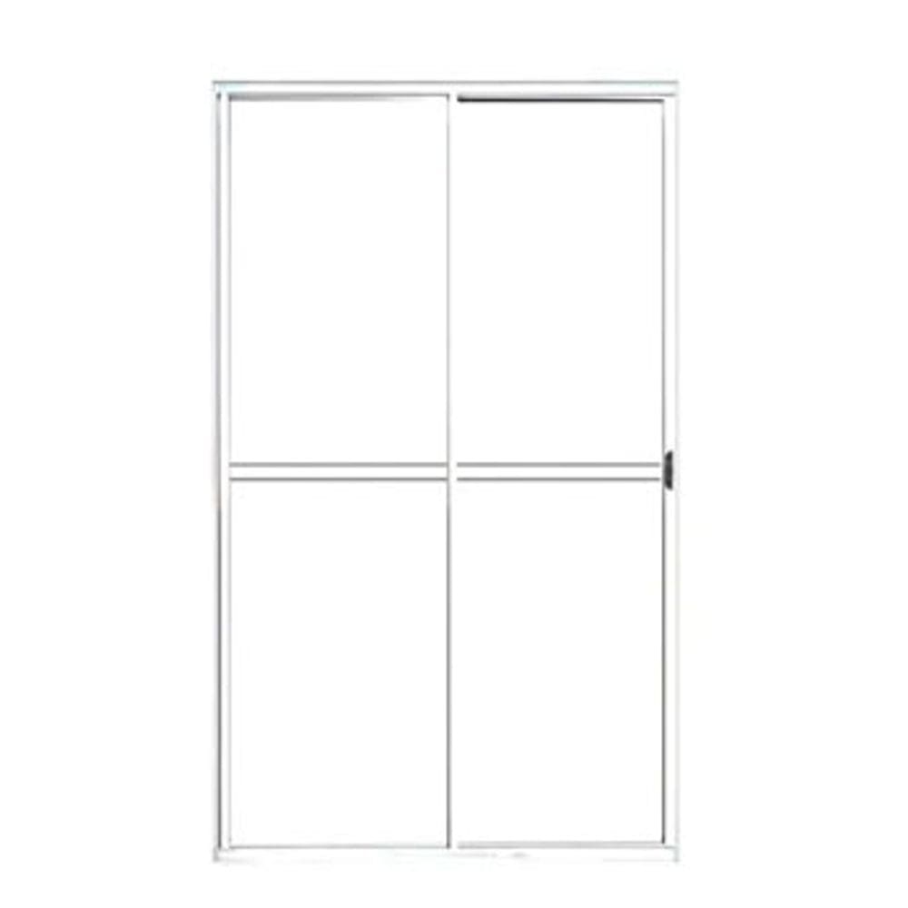 Porta Sacada 2 Folhas Aluminio Branco C/Trinco 2,10x1,50