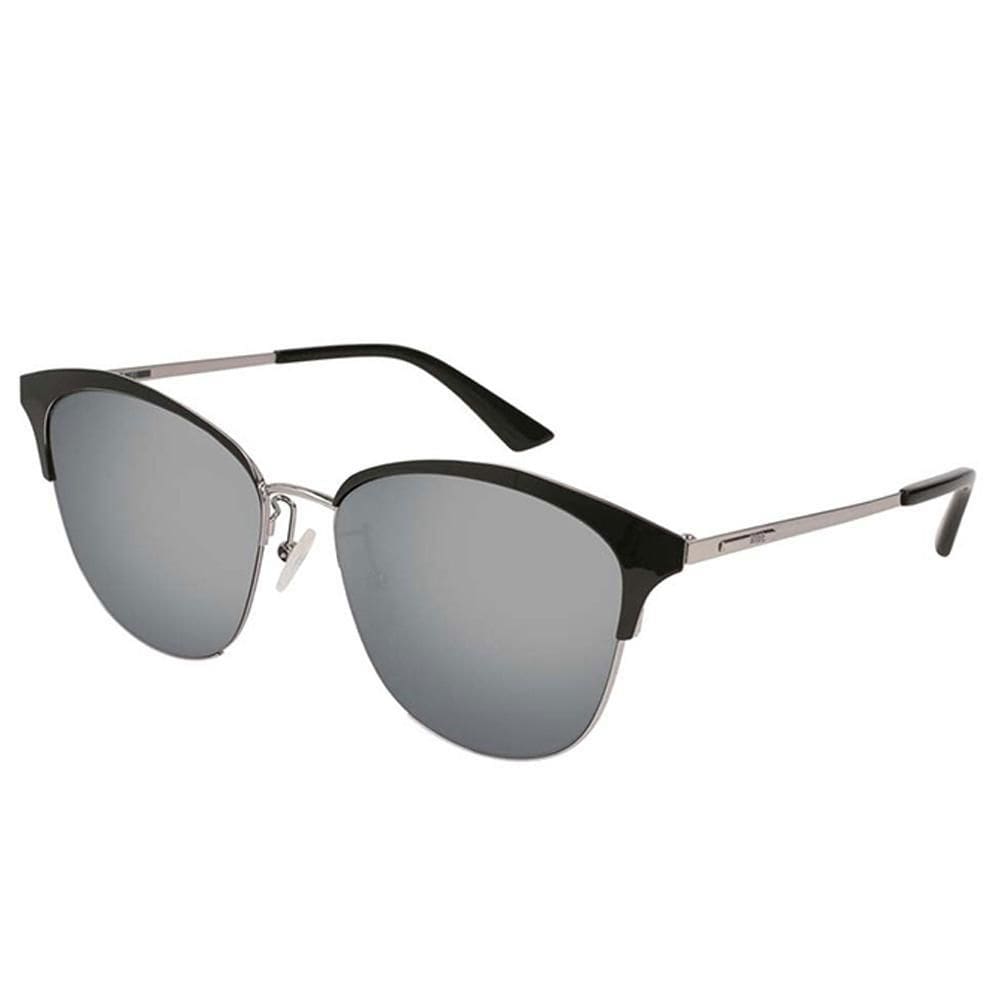 Óculos De Sol Mcq Mq0106Sk 002 Prata Preto Feminino