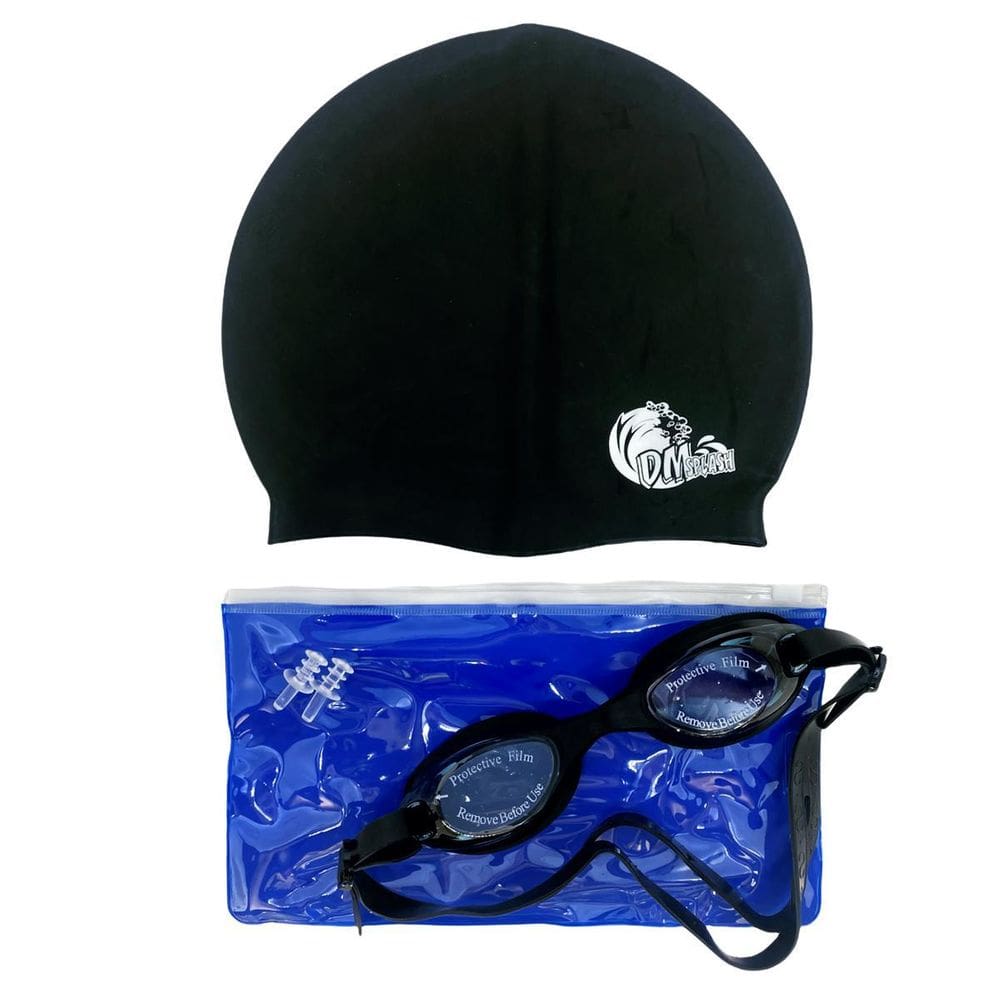 Kit Natação Completo Dm Toys Touca Óculos Tampão Ouvido E