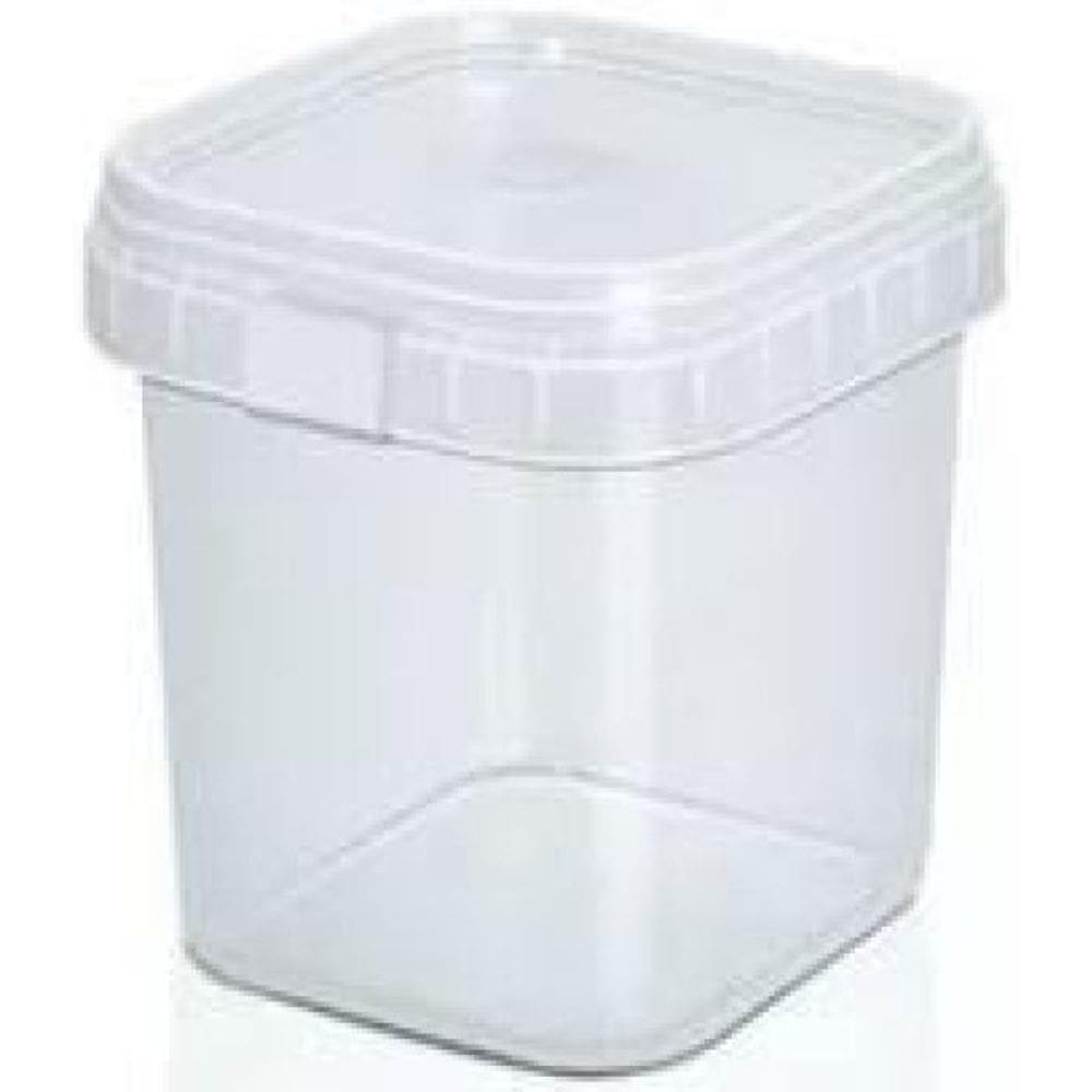 Pote Quadrado Transparente para Bolo 220ml