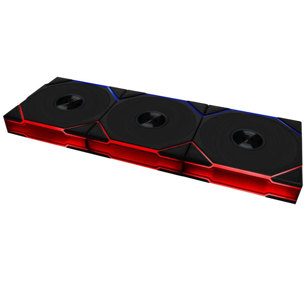 Pacote triplo Fan Lian Li UNI TL Wireless 120 com controle preto