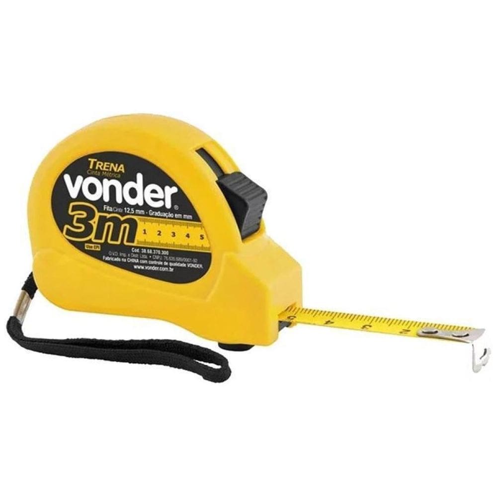 Trena De Aço 3M X 12,5Mm - Vonder 38.68.370.003