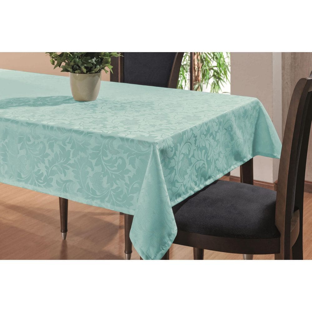 Toalha De Mesa Azul 1,40 X 1,40 Em Jacquard