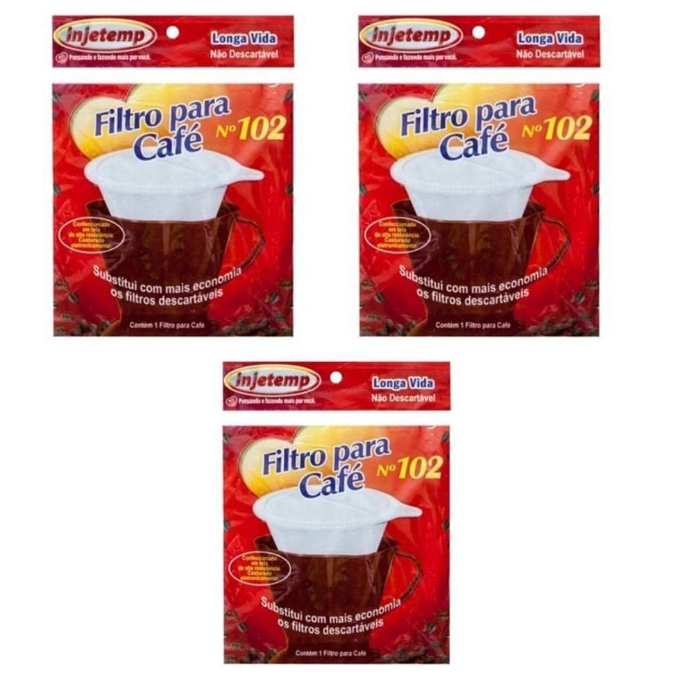 Kit Com 3 Coador Filtro De Pano Sintético Para Café 102