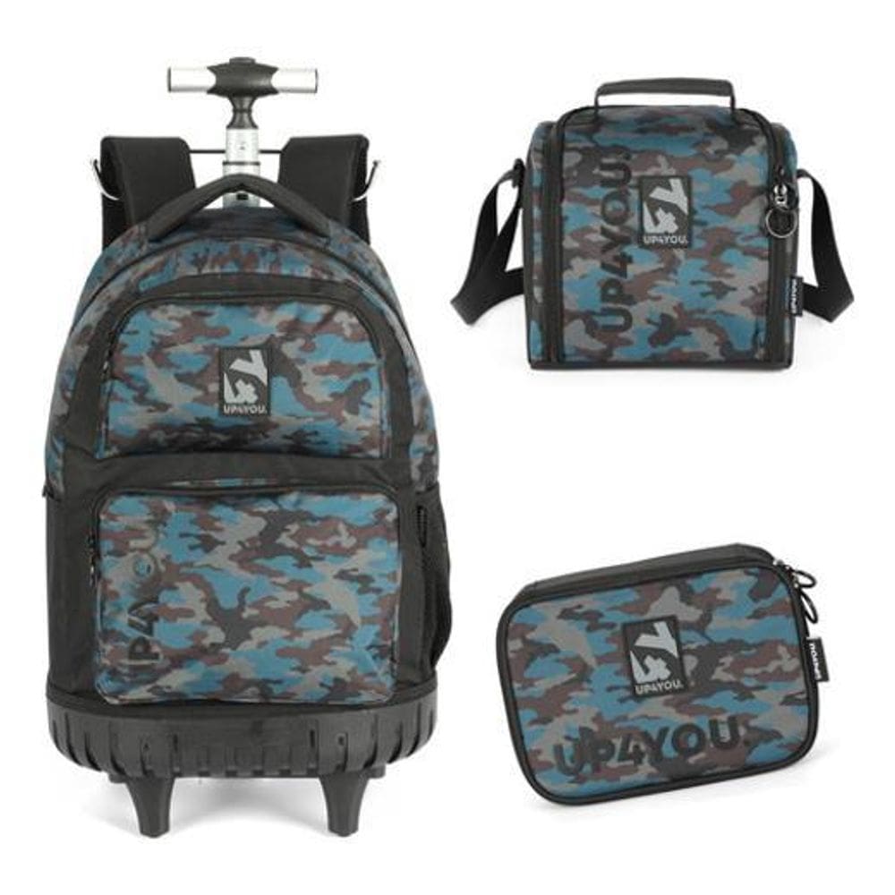 Kit Mochila De Carrinho Camuflada Militar  Up4You