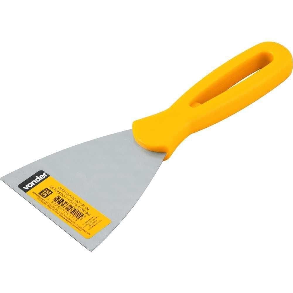 Espátula Betumadeira Aço Carbono 3” 8cm Cabo Plástico Vonder