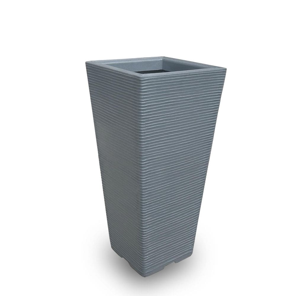 Vaso De Planta Quadrado De Polietileno 75X40 Cinza Escuro