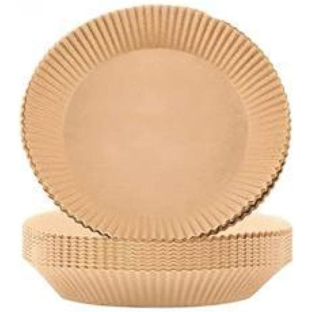 Kit 1 Forma Silicone Reutilizável + 25 Cestos Papel Airfryer