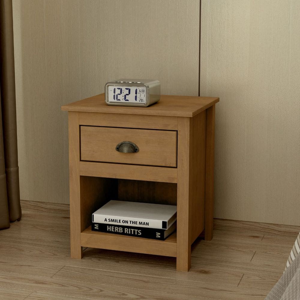 Mesa de Cabeceira Madeira Maciça Boho Rústica Mesinha Quarto