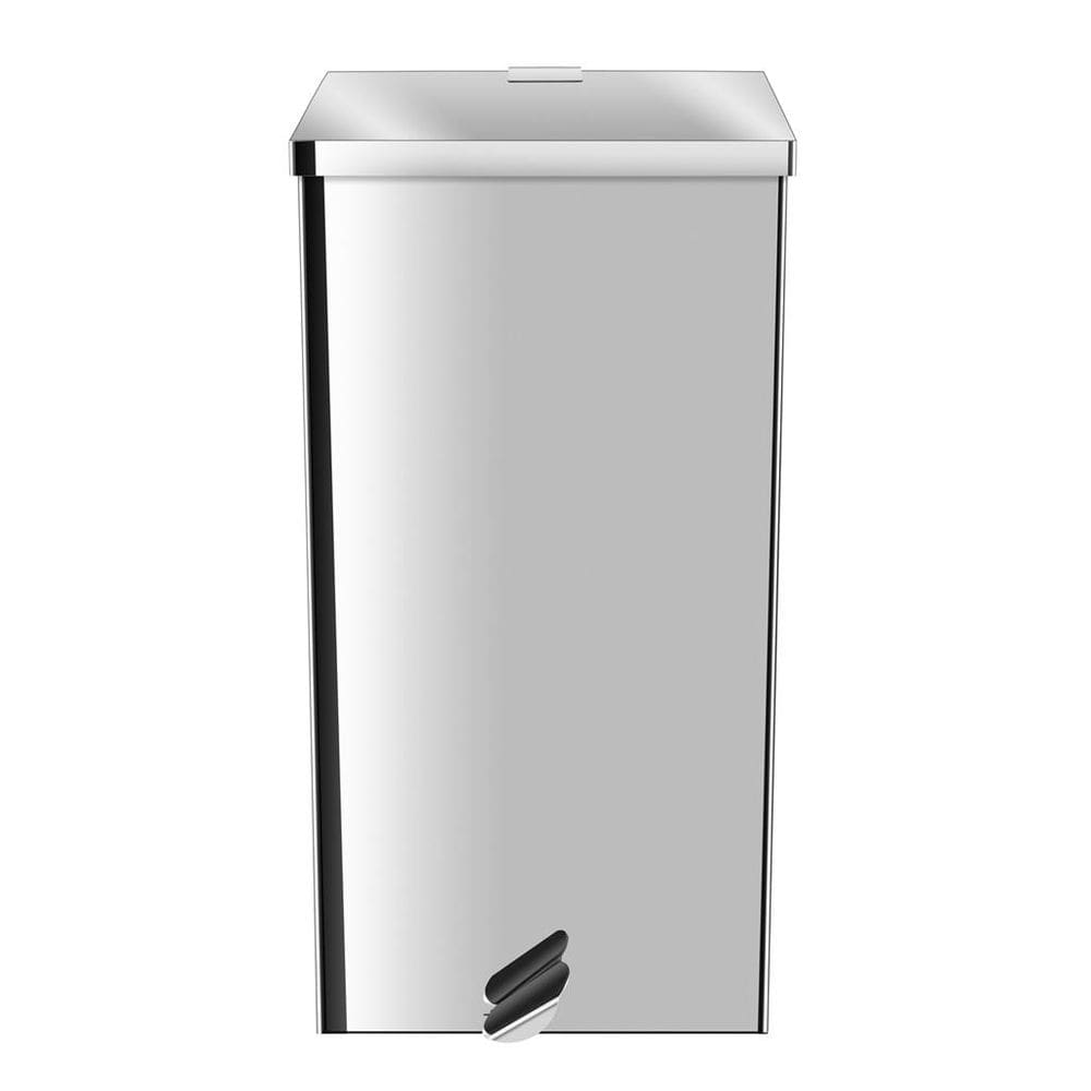 Lixeira Quadrada Pedal Aço Inox 30 Litros Ecobin