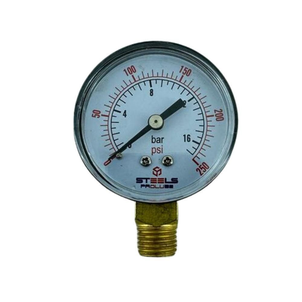 Manômetro Vertical 250 Libras Caixa 52 Mm Rosca 1/4 Npt
