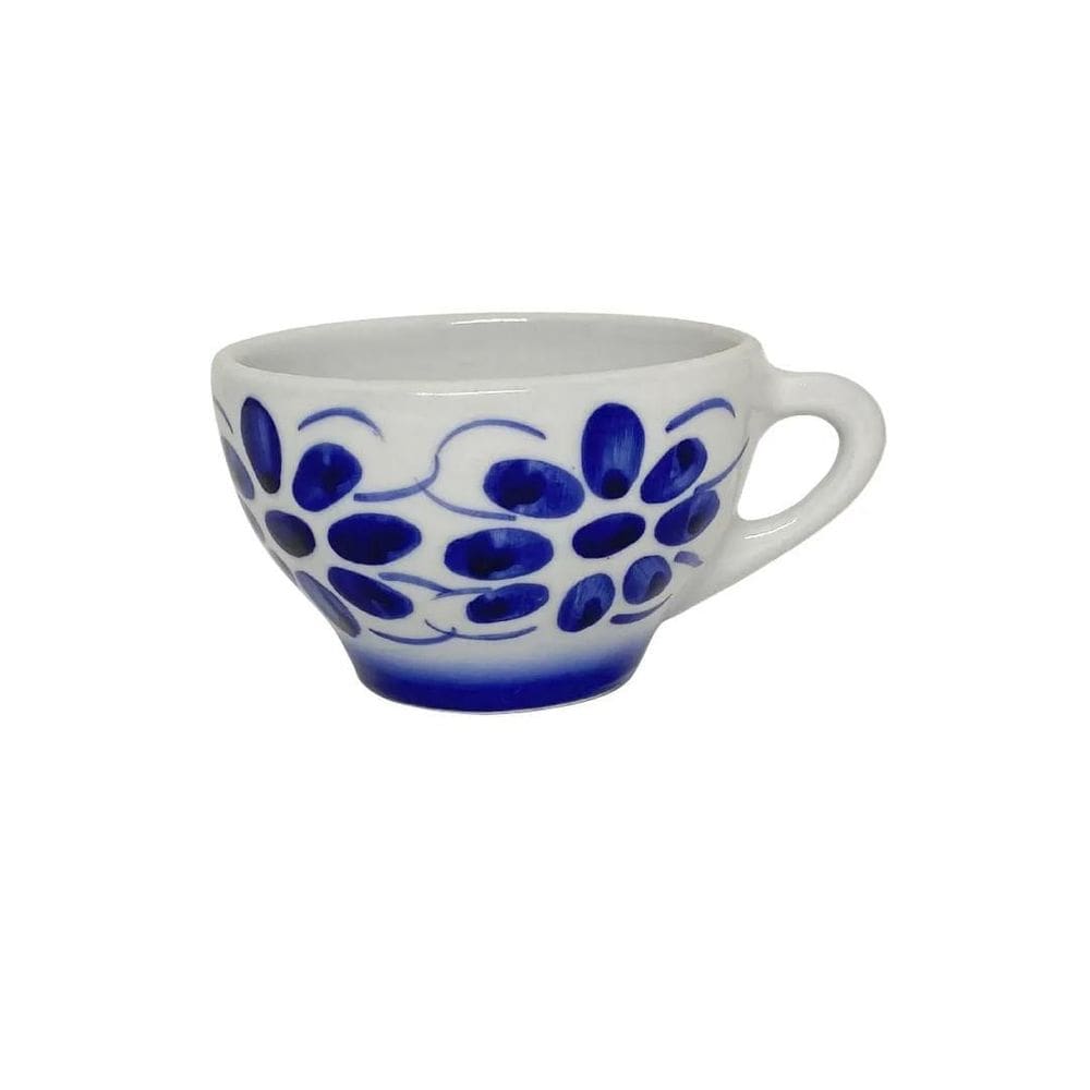 Xicara De Porcelana Para Chá, Pintada A Mão - Colonial 120Ml
