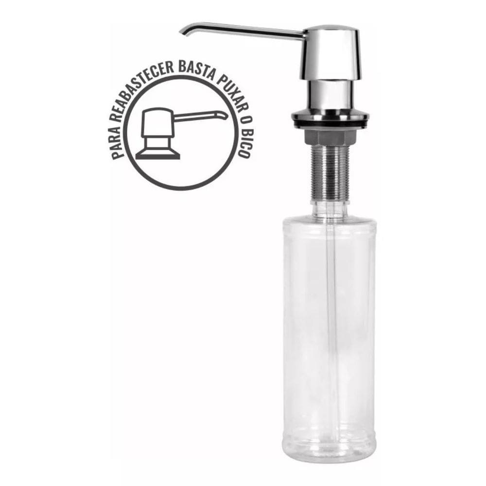 Dosador De Sabão Liquido De Embutir 350Ml Ghelplus