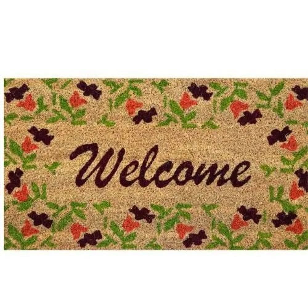 Capacho Fibra De Coco Estampado Antiderrapante 30x60cm - Jolitex