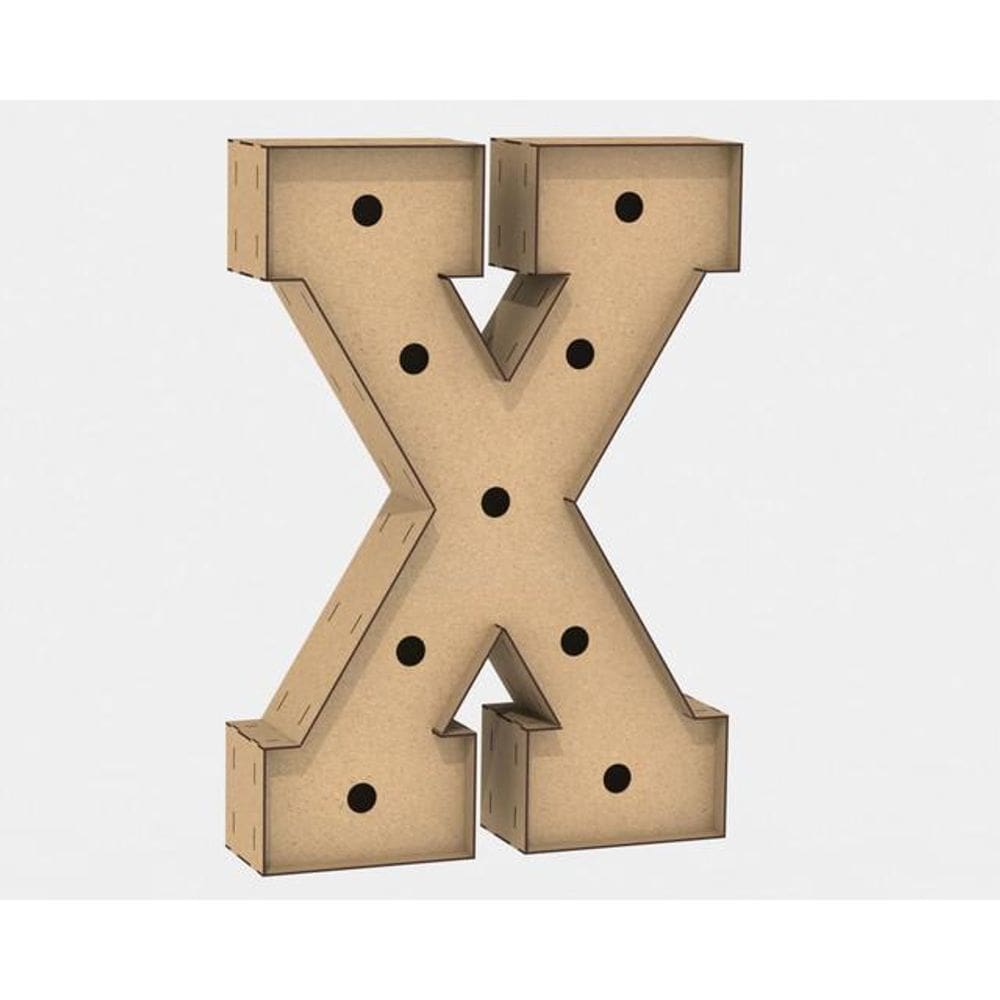 Letra Caixa Grande MDF 80cm de Altura Decoração