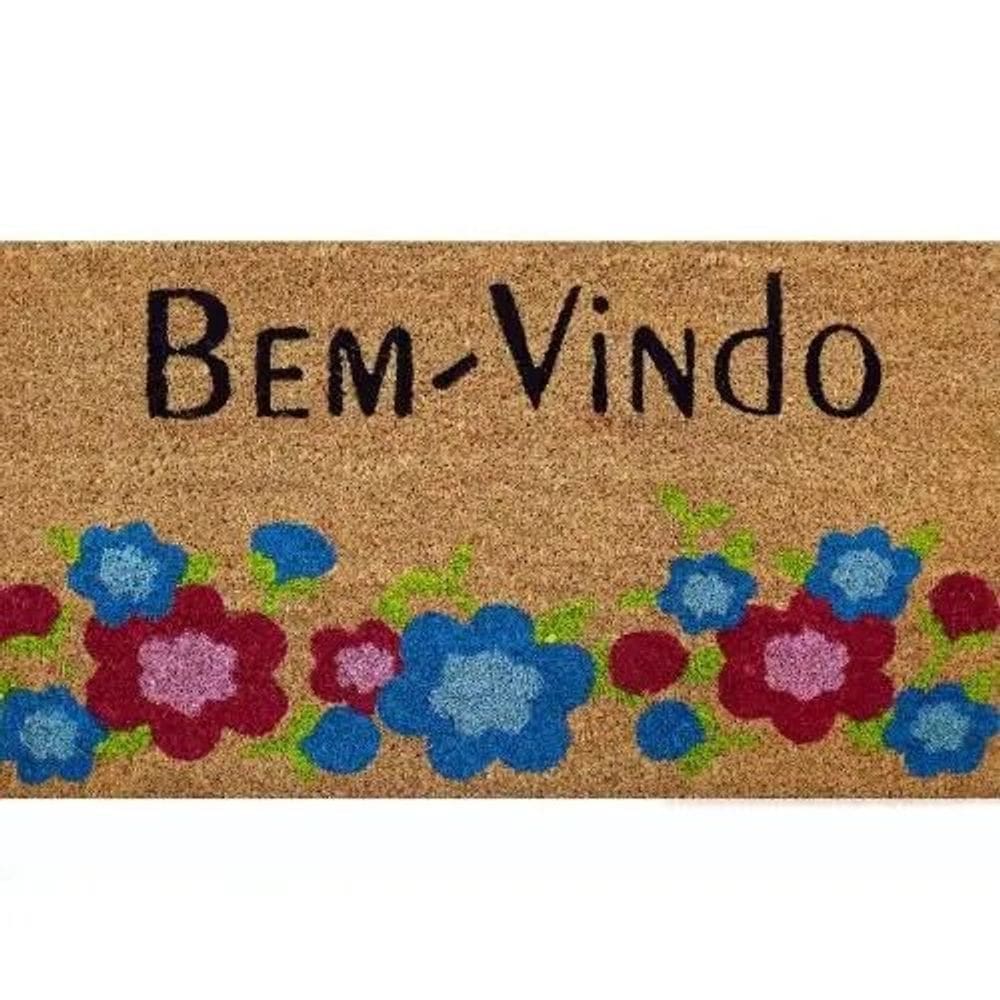 Capacho Fibra De Coco Estampado Antiderrapante 30x60cm - Jolitex