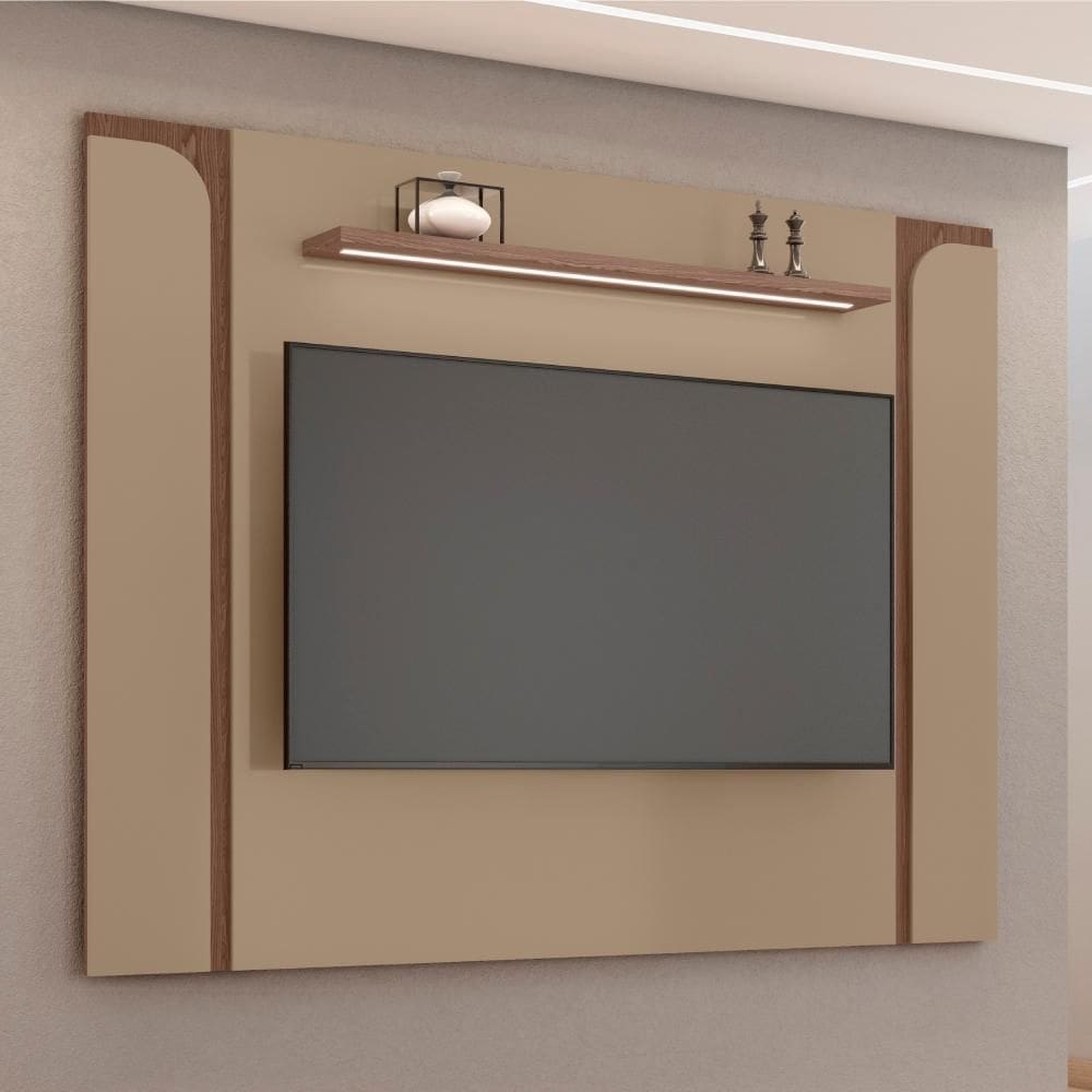 Painel Maresias Suspenso TV até 75” com LED e Prateleira