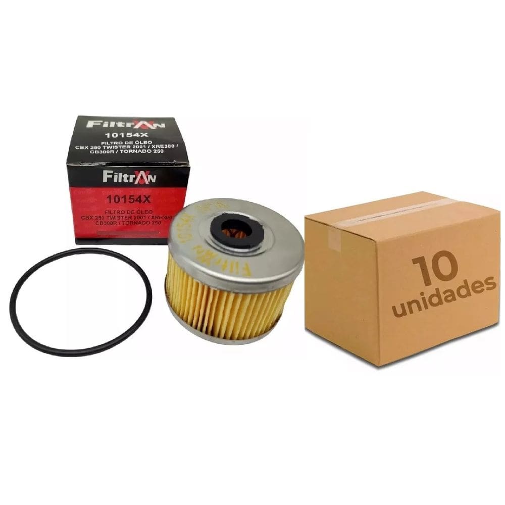 Filtro De Oleo Twister Xre300 Cb300r Tornado Filtran 10154X Kit Com 10 Peças