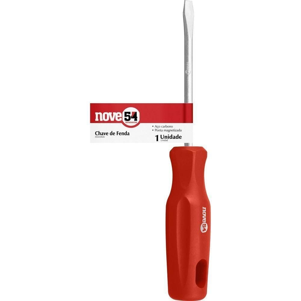 Chave Fenda 1-8x6 Aço Carbono - Nove54