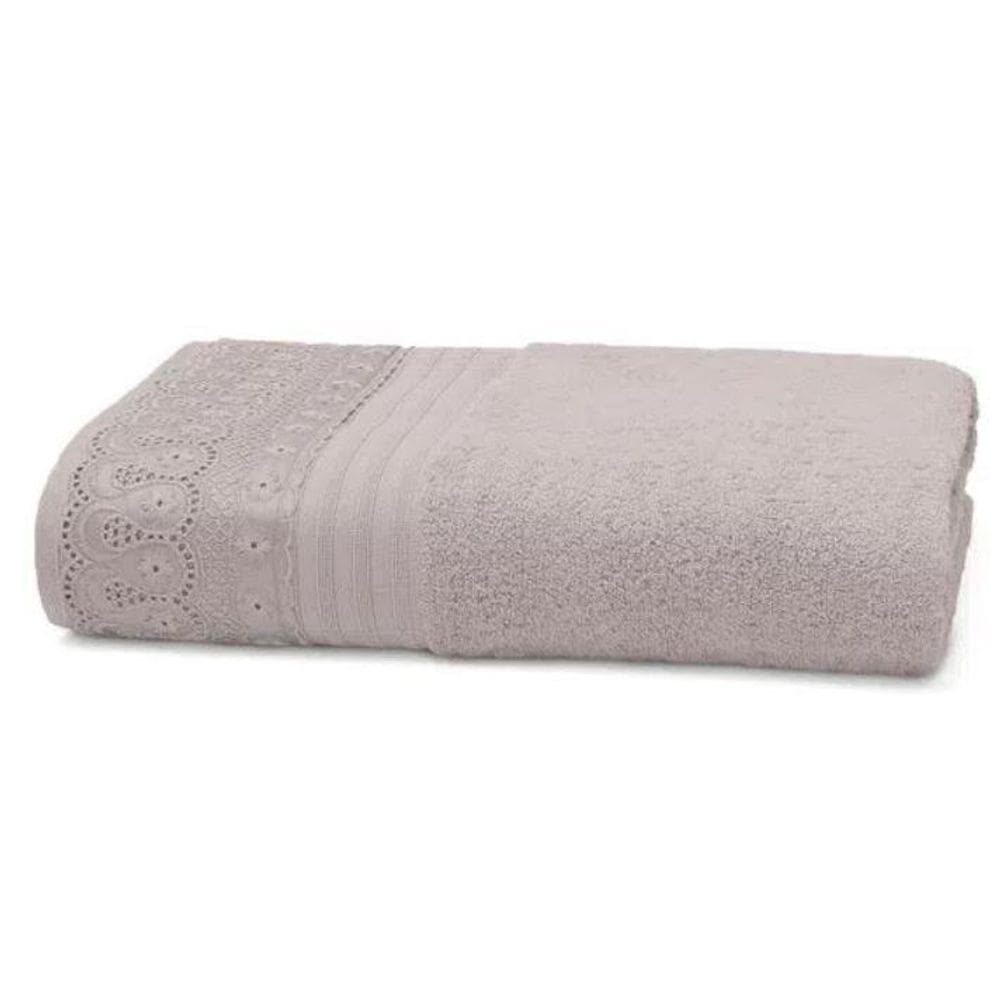 Toalha De Banho Gigante Cristal Com Renda Buettner