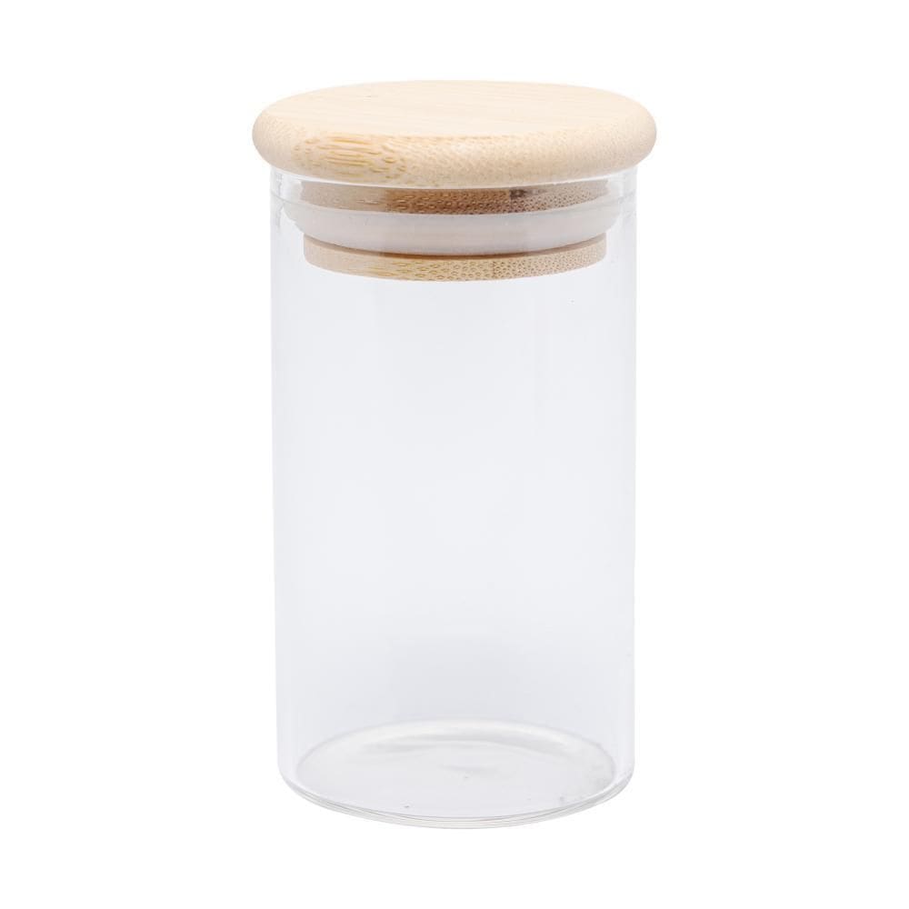 Porta Mantimento Wolff De Vidro Com Tampa De Bambu 800Ml