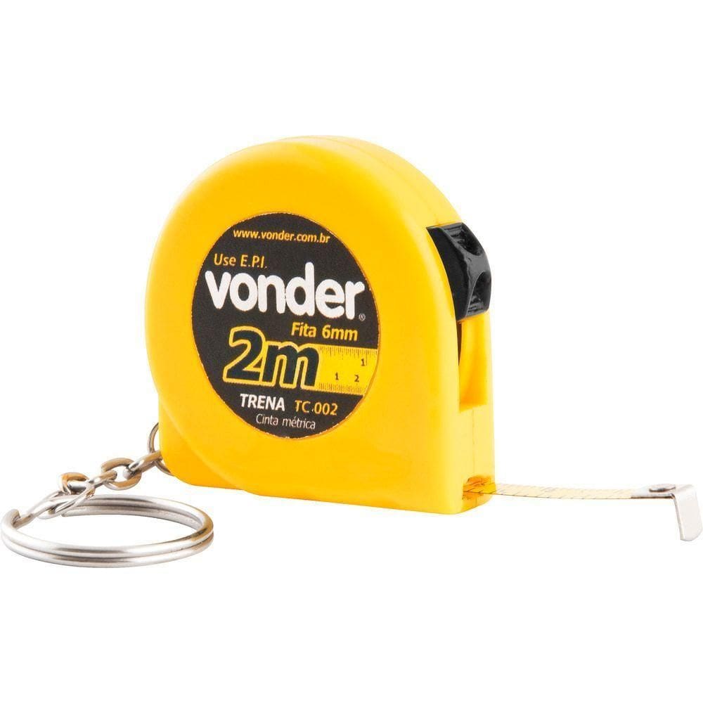 Trena Aço 5mx19mm Curta Com Trena Chaveiro 2m Tcv2005 Vonder