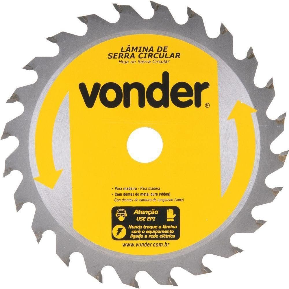 Lâmina Serra Circular Vídea 185x20x2,6mm 40d 7200 Rpm Vonder