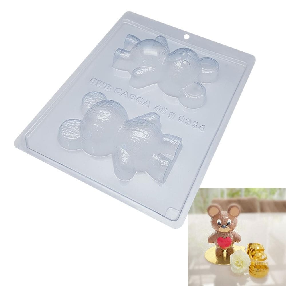 2 Formas Urso Médio Coração Chocolate Confeitaria Bwb 9934