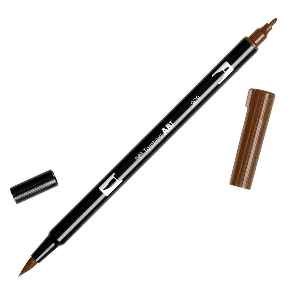 Caneta Marcador Artistico Dual Brush Tombow 969 Chocolate