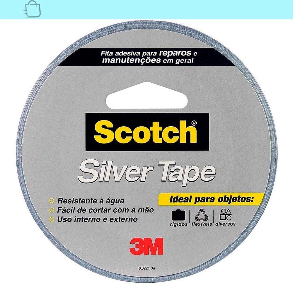 Fita Silver Tape Cinza Scotch 45Mm X 5M