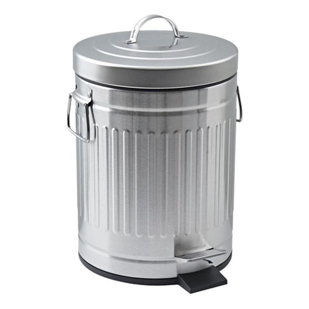 Lixeira Ferro Street 5L Banheiro Cozinha Inox - Branco