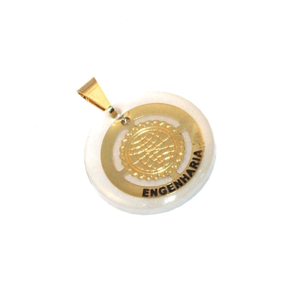 Pingente Engenharia Engenheiro Folheado Ouro 18k
